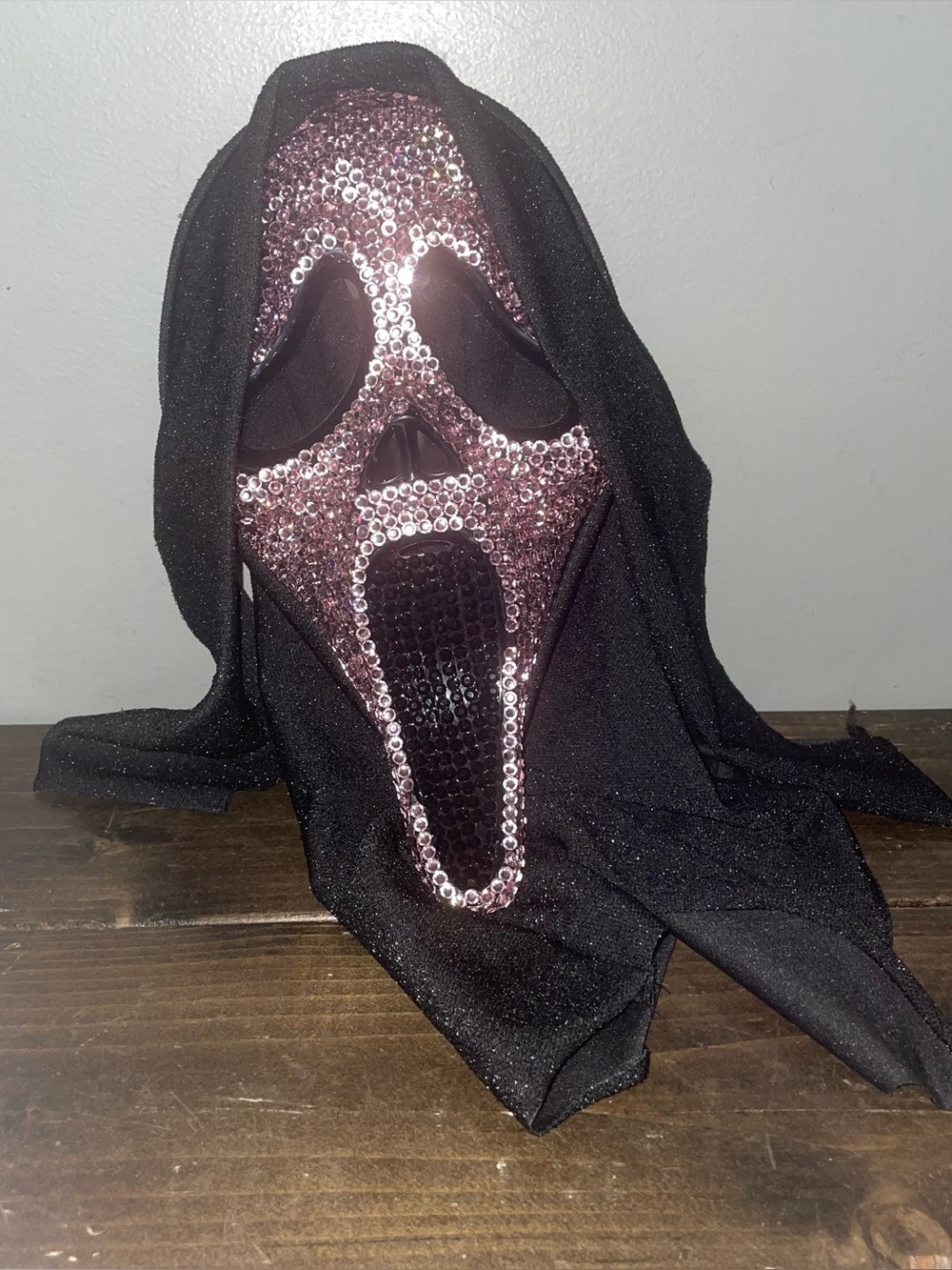 Ghost Face Pink Bling Spirit Halloween Scream Mask